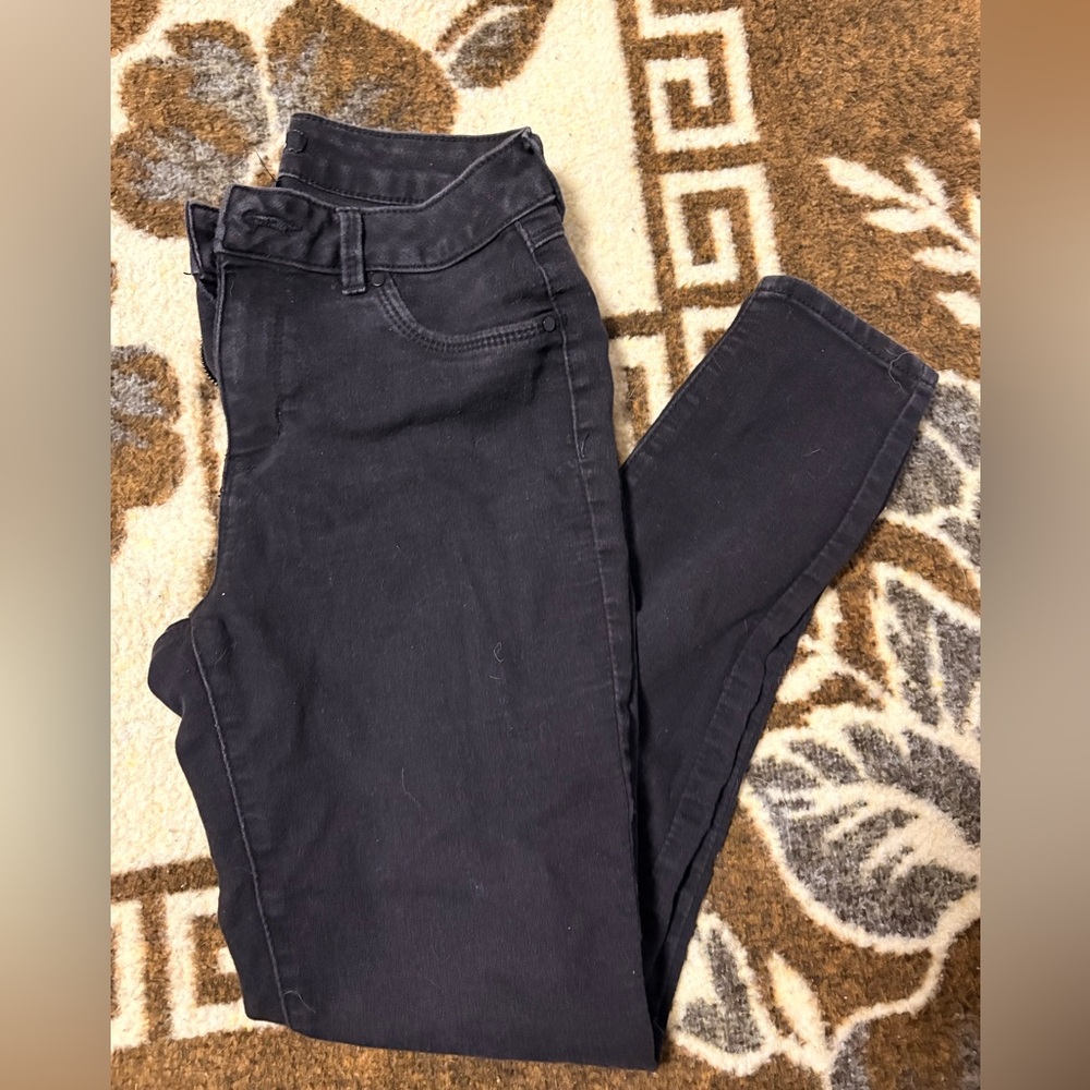 d. jeans size 8 stretchy Women's black/dark greyish Skinny Jeans